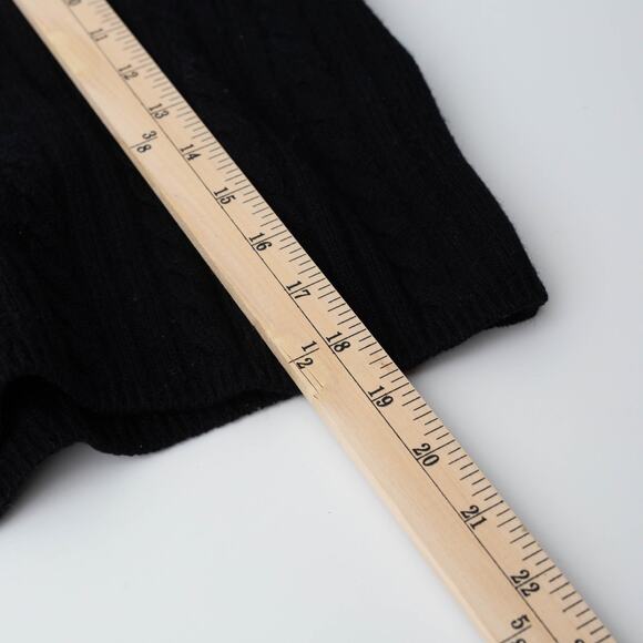 Sandro Alizia Navy V-Neck Black Knit Wool Sweater - Picture 9 of 10